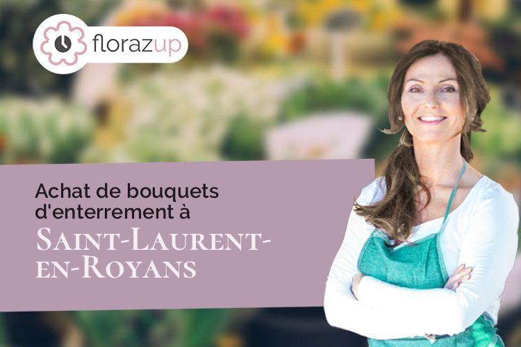 compositions florales pour des obsèques à Saint-Laurent-en-Royans (Drôme/26190)