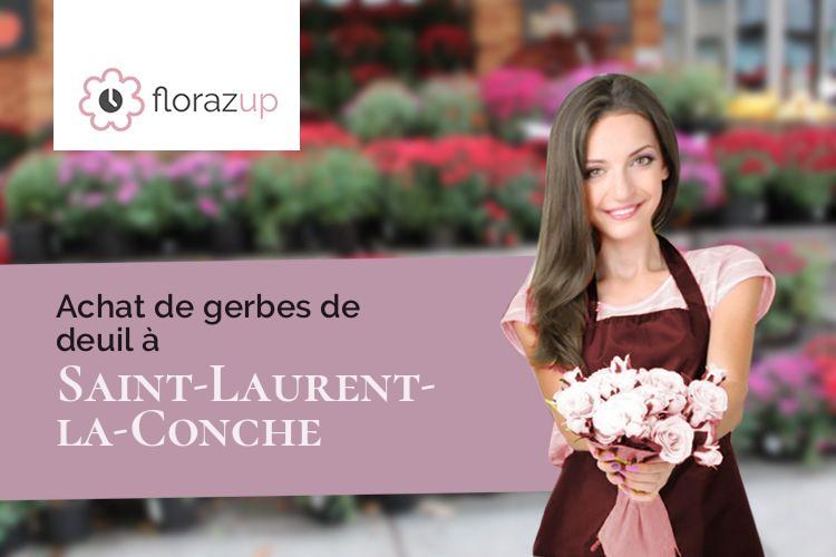 compositions de fleurs pour un enterrement à Saint-Laurent-la-Conche (Loire/42210)