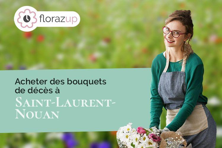 couronnes de fleurs pour un enterrement à Saint-Laurent-Nouan (Loir-et-Cher/41220)