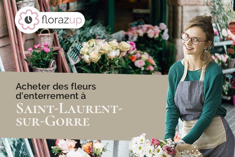 bouquets de fleurs pour un deuil à Saint-Laurent-sur-Gorre (Haute-Vienne/87310)