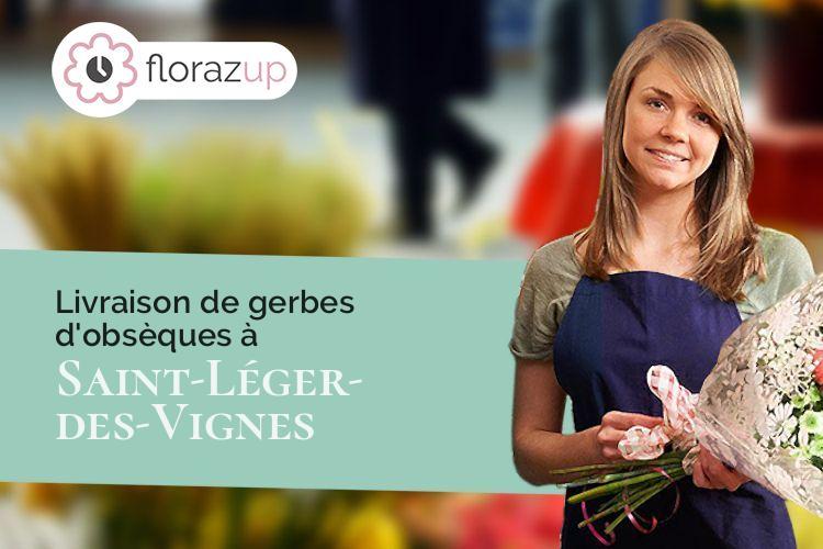 coupes de fleurs pour des funérailles à Saint-Léger-des-Vignes (Nièvre/58300)