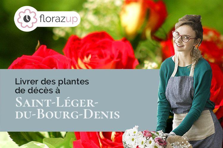 bouquets de fleurs pour un deuil à Saint-Léger-du-Bourg-Denis (Seine-Maritime/76160)