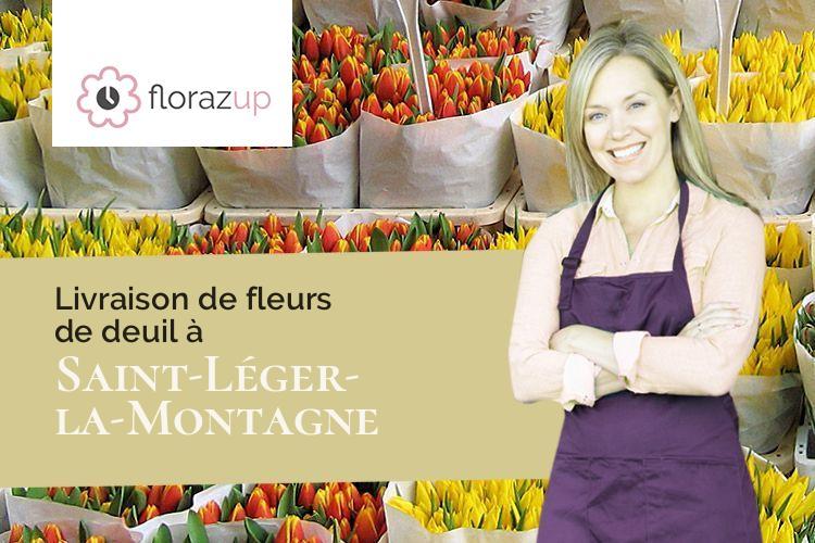 couronnes florales pour une crémation à Saint-Léger-la-Montagne (Haute-Vienne/87340)