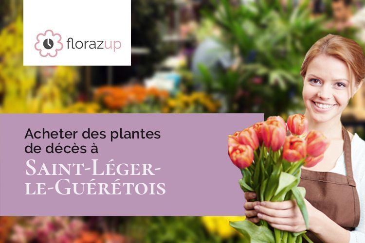 fleurs deuil pour un décès à Saint-Léger-le-Guérétois (Creuse/23000)