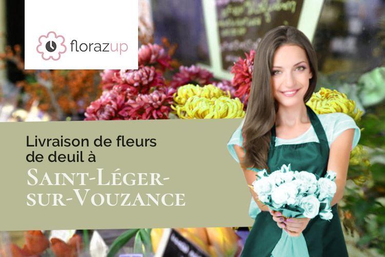 couronnes de fleurs pour un deuil à Saint-Léger-sur-Vouzance (Allier/03130)