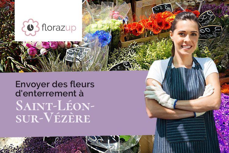 couronnes de fleurs pour une crémation à Saint-Léon-sur-Vézère (Dordogne/24290)