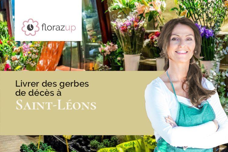 couronnes de fleurs pour une crémation à Saint-Léons (Aveyron/12780)