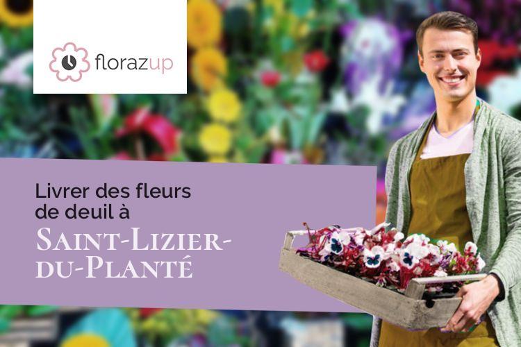 couronnes florales pour un enterrement à Saint-Lizier-du-Planté (Gers/32220)