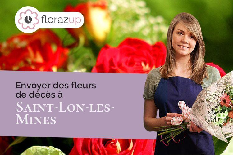 couronnes florales pour un deuil à Saint-Lon-les-Mines (Landes/40300)