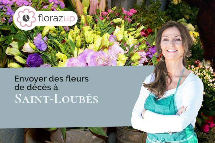 bouquets de fleurs pour des funérailles à Saint-Loubès (Gironde/33450)