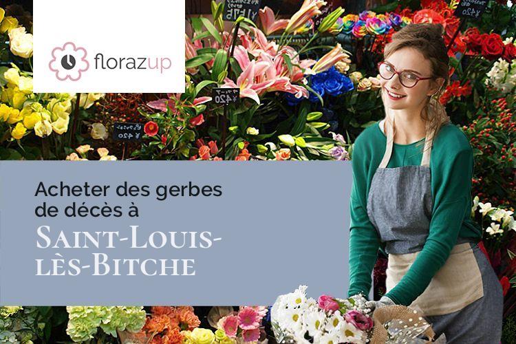 gerbes de fleurs pour des funérailles à Saint-Louis-lès-Bitche (Moselle/57620)