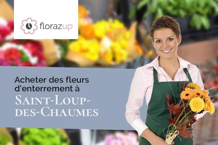 coeurs de fleurs pour un enterrement à Saint-Loup-des-Chaumes (Cher/18190)