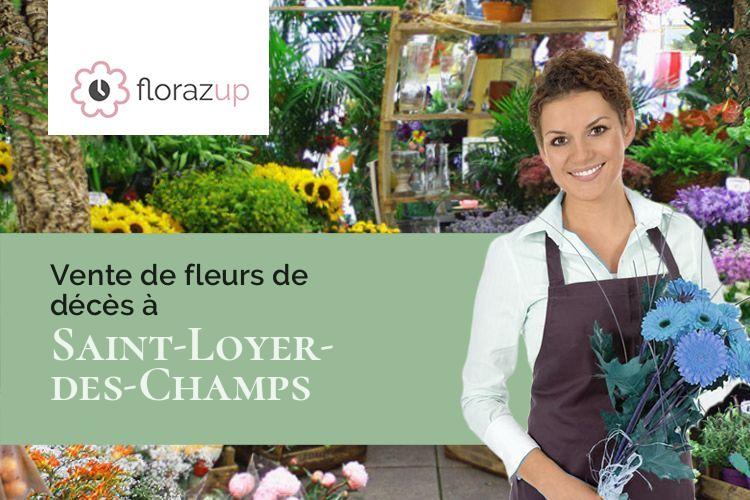 couronnes de fleurs pour des obsèques à Saint-Loyer-des-Champs (Orne/61570)