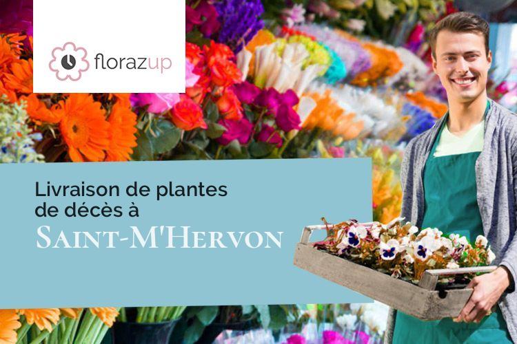 gerbes de fleurs pour des funérailles à Saint-M'Hervon (Ille-et-Vilaine/35360)