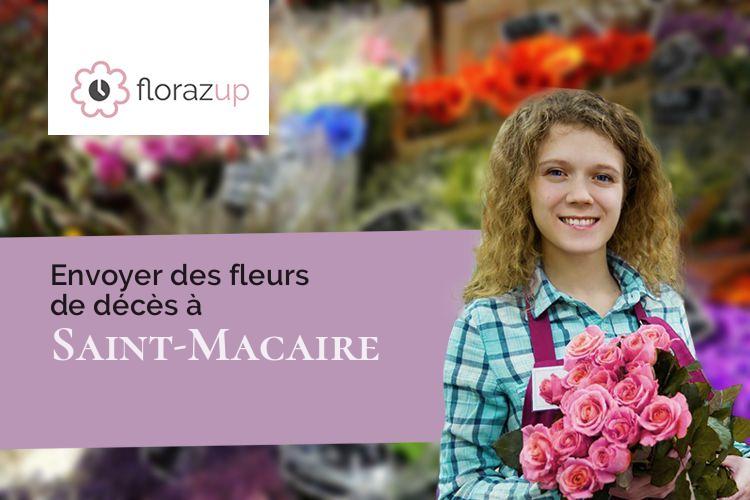 couronnes florales pour un deuil à Saint-Macaire (Gironde/33490)