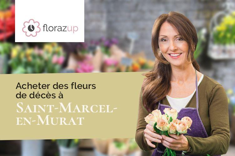 fleurs deuil pour un décès à Saint-Marcel-en-Murat (Allier/03390)