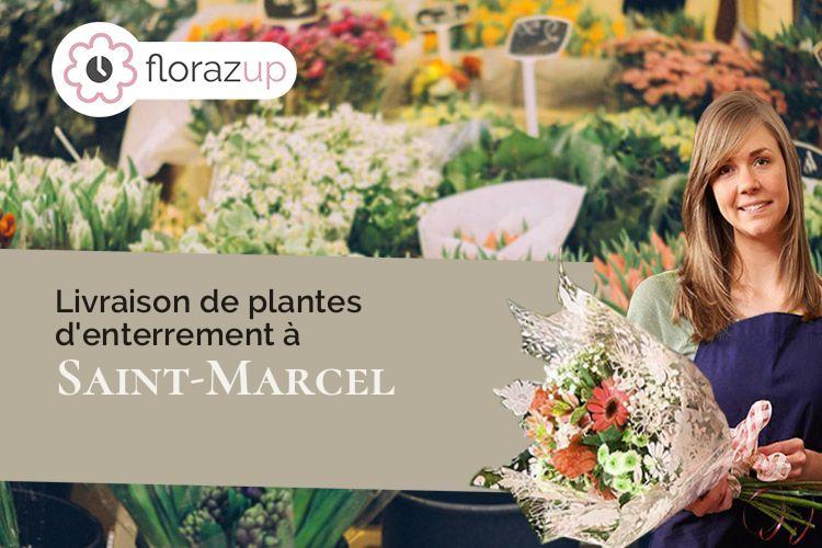 compositions de fleurs pour des obsèques à Saint-Marcel (Eure/27950)