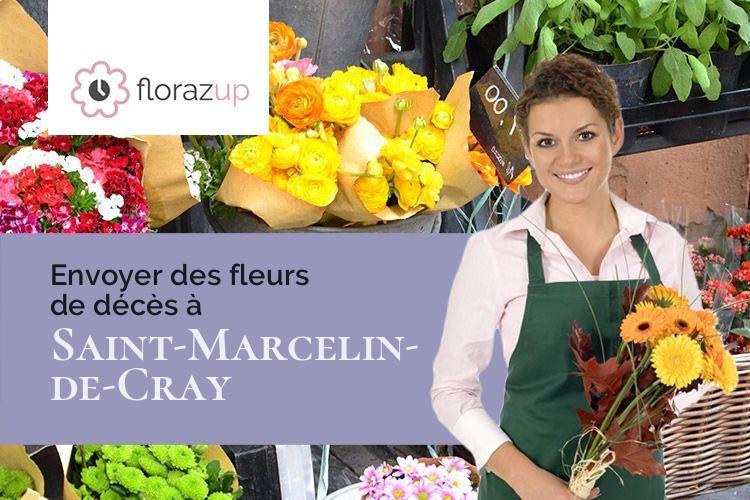 créations de fleurs pour un deuil à Saint-Marcelin-de-Cray (Saône-et-Loire/71460)