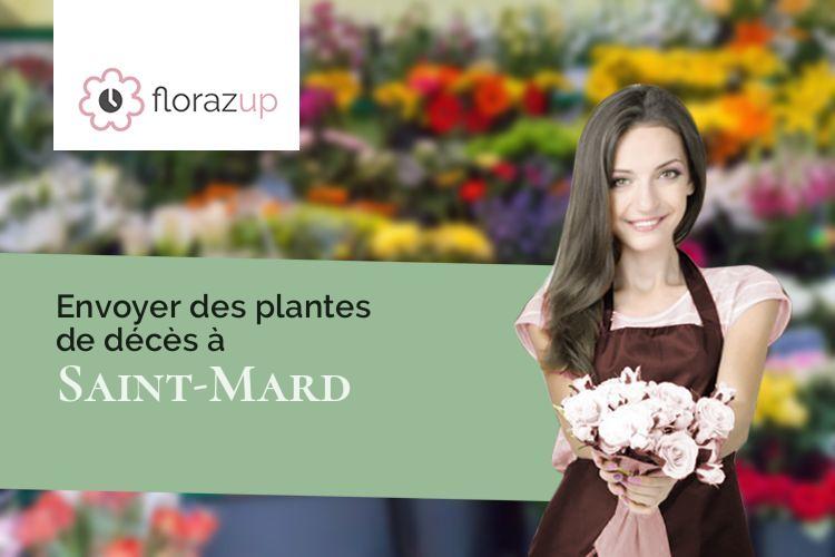 compositions de fleurs pour un décès à Saint-Mard (Somme/80700)