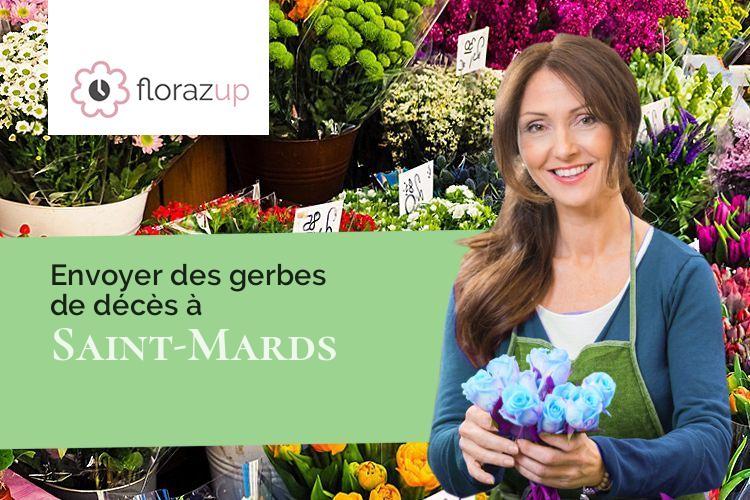 couronnes florales pour des obsèques à Saint-Mards (Seine-Maritime/76730)