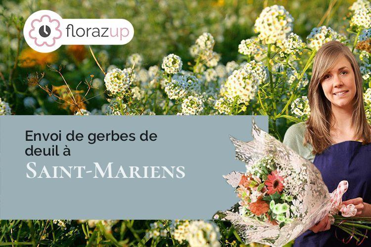 bouquets de fleurs pour un décès à Saint-Mariens (Gironde/33620)