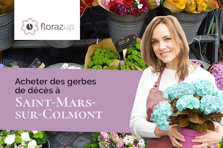 compositions de fleurs pour des obsèques à Saint-Mars-sur-Colmont (Mayenne/53300)