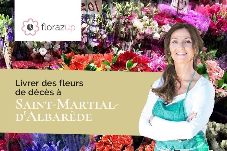 couronnes florales pour des funérailles à Saint-Martial-d'Albarède (Dordogne/24160)