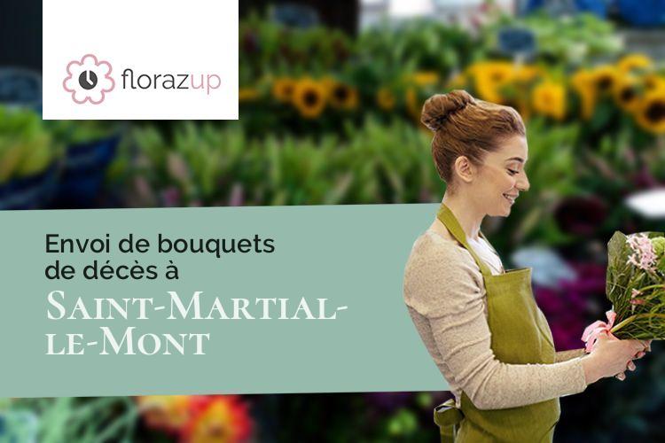 compositions de fleurs pour des obsèques à Saint-Martial-le-Mont (Creuse/23150)
