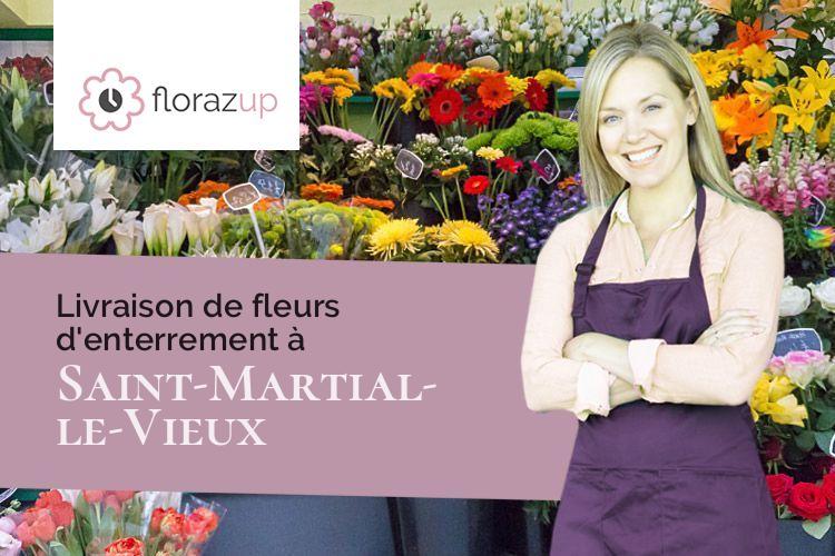 compositions de fleurs pour un décès à Saint-Martial-le-Vieux (Creuse/23100)