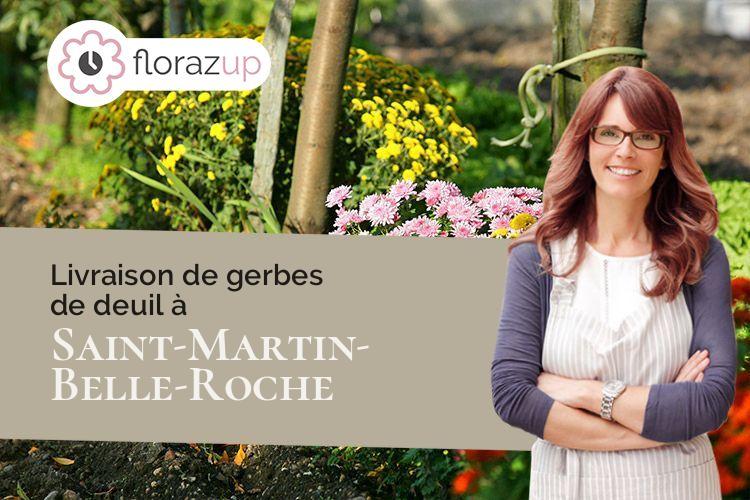 compositions florales pour un deuil à Saint-Martin-Belle-Roche (Saône-et-Loire/71118)