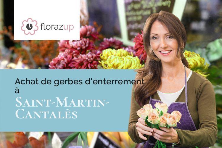 gerbes de fleurs pour un enterrement à Saint-Martin-Cantalès (Cantal/15140)
