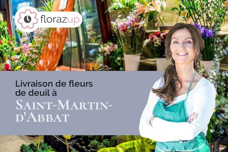 couronnes florales pour un enterrement à Saint-Martin-d'Abbat (Loiret/45110)