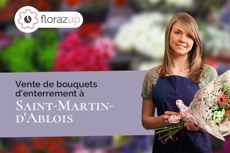 gerbes de fleurs pour un enterrement à Saint-Martin-d'Ablois (Marne/51200)