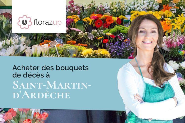 coupes de fleurs pour un deuil à Saint-Martin-d'Ardèche (Ardèche/07700)