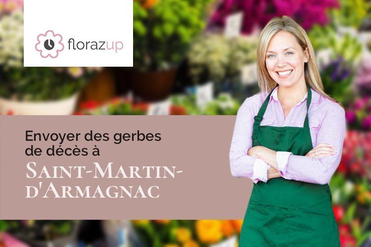 compositions florales pour un deuil à Saint-Martin-d'Armagnac (Gers/32110)