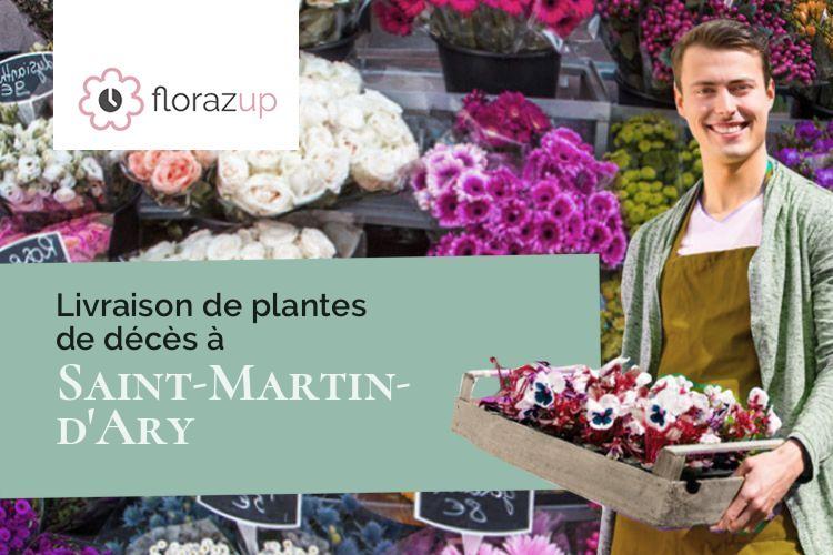 couronnes florales pour un deuil à Saint-Martin-d'Ary (Charente-Maritime/17270)