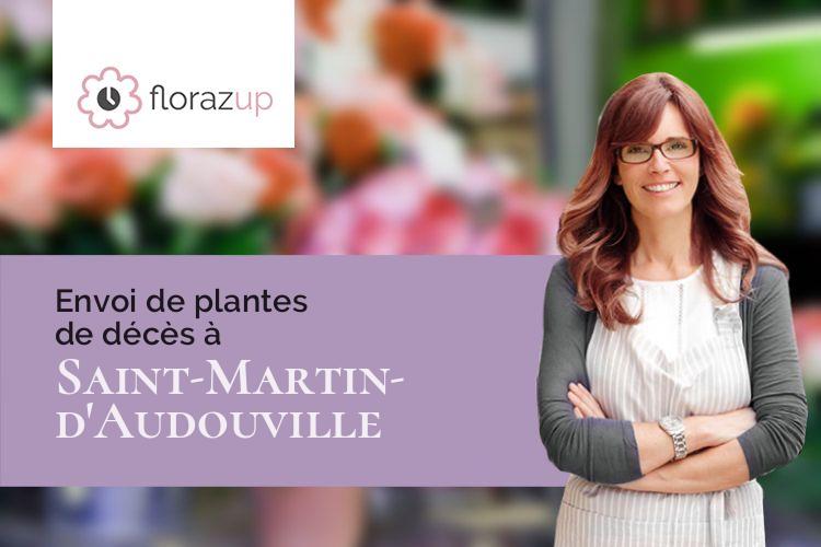 compositions de fleurs pour une crémation à Saint-Martin-d'Audouville (Manche/50310)