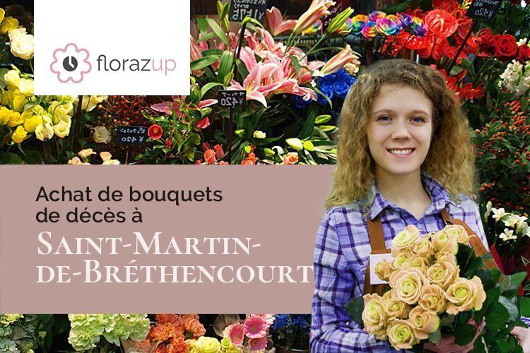 couronnes florales pour un enterrement à Saint-Martin-de-Bréthencourt (Yvelines/78660)