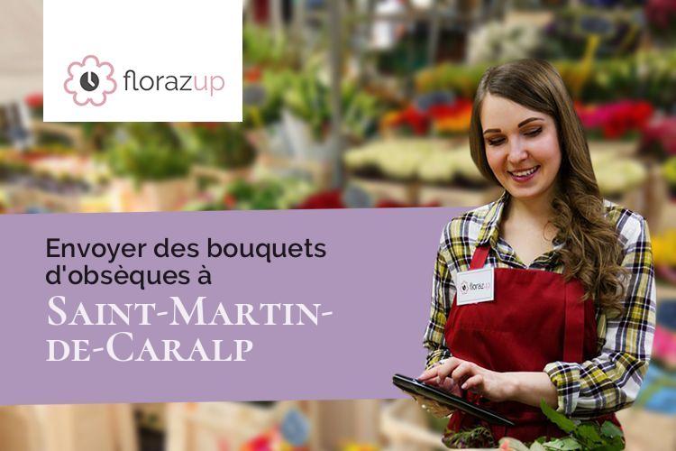 gerbes de fleurs pour un deuil à Saint-Martin-de-Caralp (Ariège/09000)