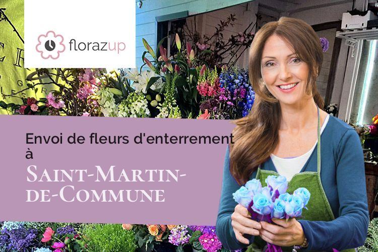 bouquets de fleurs pour des funérailles à Saint-Martin-de-Commune (Saône-et-Loire/71490)