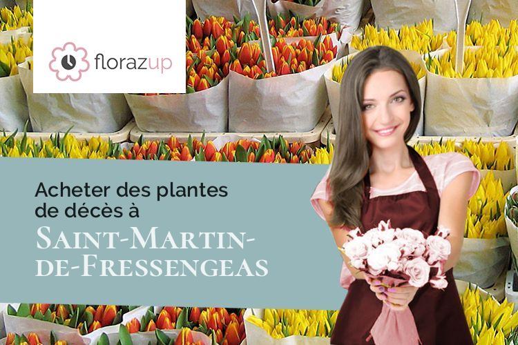 couronnes de fleurs pour un décès à Saint-Martin-de-Fressengeas (Dordogne/24800)