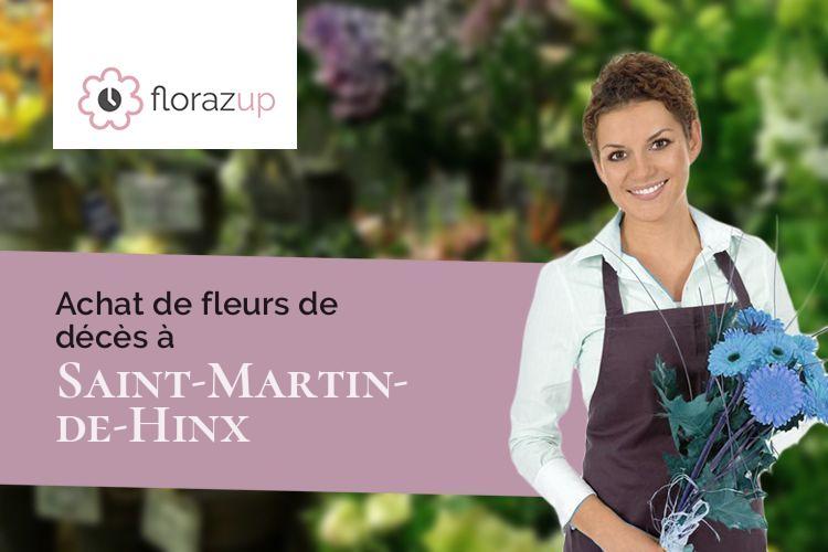 coupes de fleurs pour un enterrement à Saint-Martin-de-Hinx (Landes/40390)