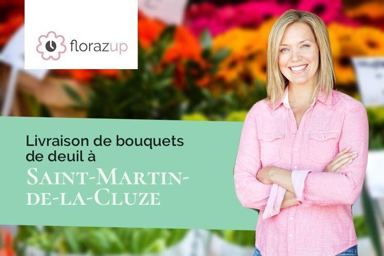 couronnes de fleurs pour un enterrement à Saint-Martin-de-la-Cluze (Isère/38650)