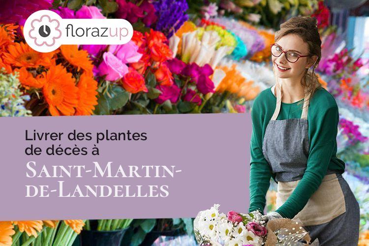 créations de fleurs pour un décès à Saint-Martin-de-Landelles (Manche/50730)