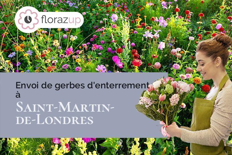 couronnes de fleurs pour une crémation à Saint-Martin-de-Londres (Hérault/34380)