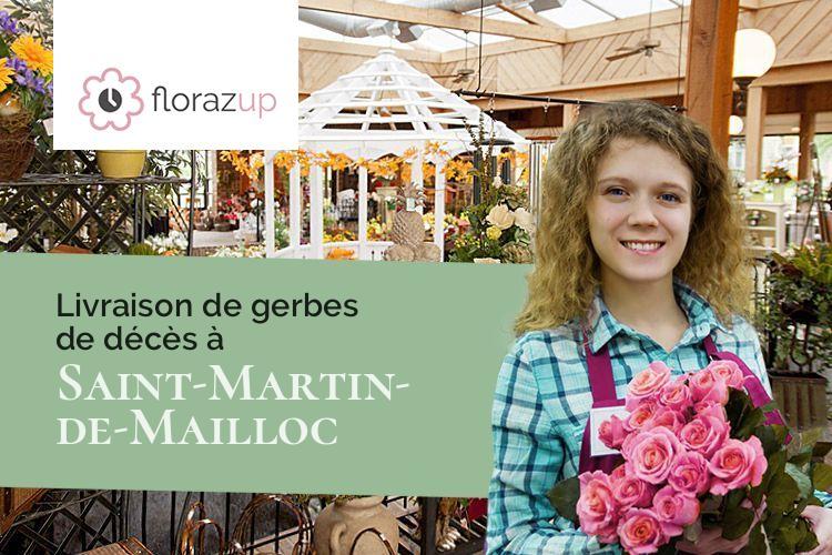 créations de fleurs pour un décès à Saint-Martin-de-Mailloc (Calvados/14100)