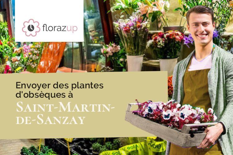 couronnes florales pour un deuil à Saint-Martin-de-Sanzay (Deux-Sèvres/79290)