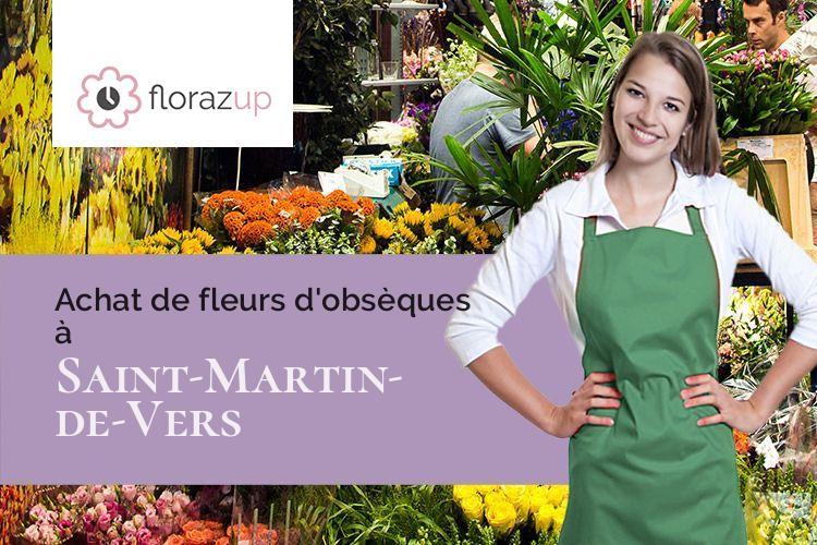 gerbes de fleurs pour une crémation à Saint-Martin-de-Vers (Lot/46360)