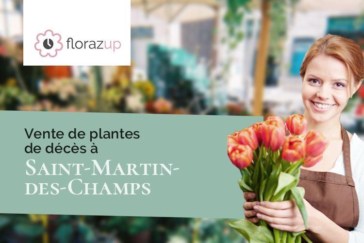 couronnes florales pour des funérailles à Saint-Martin-des-Champs (Cher/18140)
