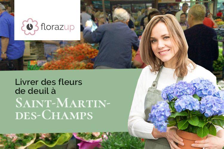 couronnes de fleurs pour un deuil à Saint-Martin-des-Champs (Yonne/89170)